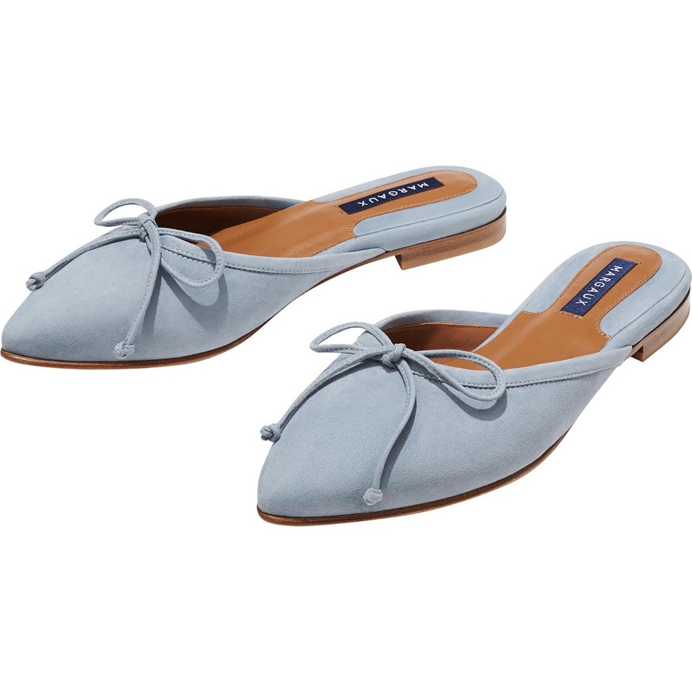 Margaux French Blue Ballet Mule Suede